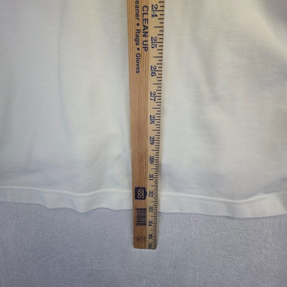 Tommy Hilfiger Polo Shirt Mens 2XL White Short Sleeve Hi‎ Low Hem Casual Golf - Picture 11 of 16